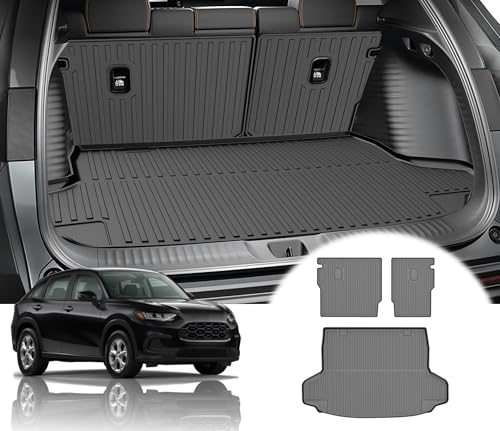 TTX LIGHTING Cargo Mat & Backrest Mat Fit for Honda HRV 2023-2026 & for Acura ADX 2025-2026, All Weather TPE Custom Fit Trunk Mat Cargo Liner with Seatback Mat Accessories, Black - Image 1