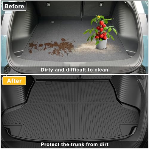 TTX LIGHTING Cargo Mat & Backrest Mat Fit for Honda HRV 2023-2026 & for Acura ADX 2025-2026, All Weather TPE Custom Fit Trunk Mat Cargo Liner with Seatback Mat Accessories, Black - Image 5