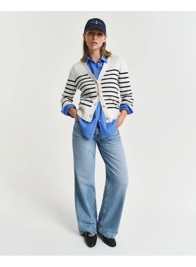 GANT Striped Cotton Cardigan