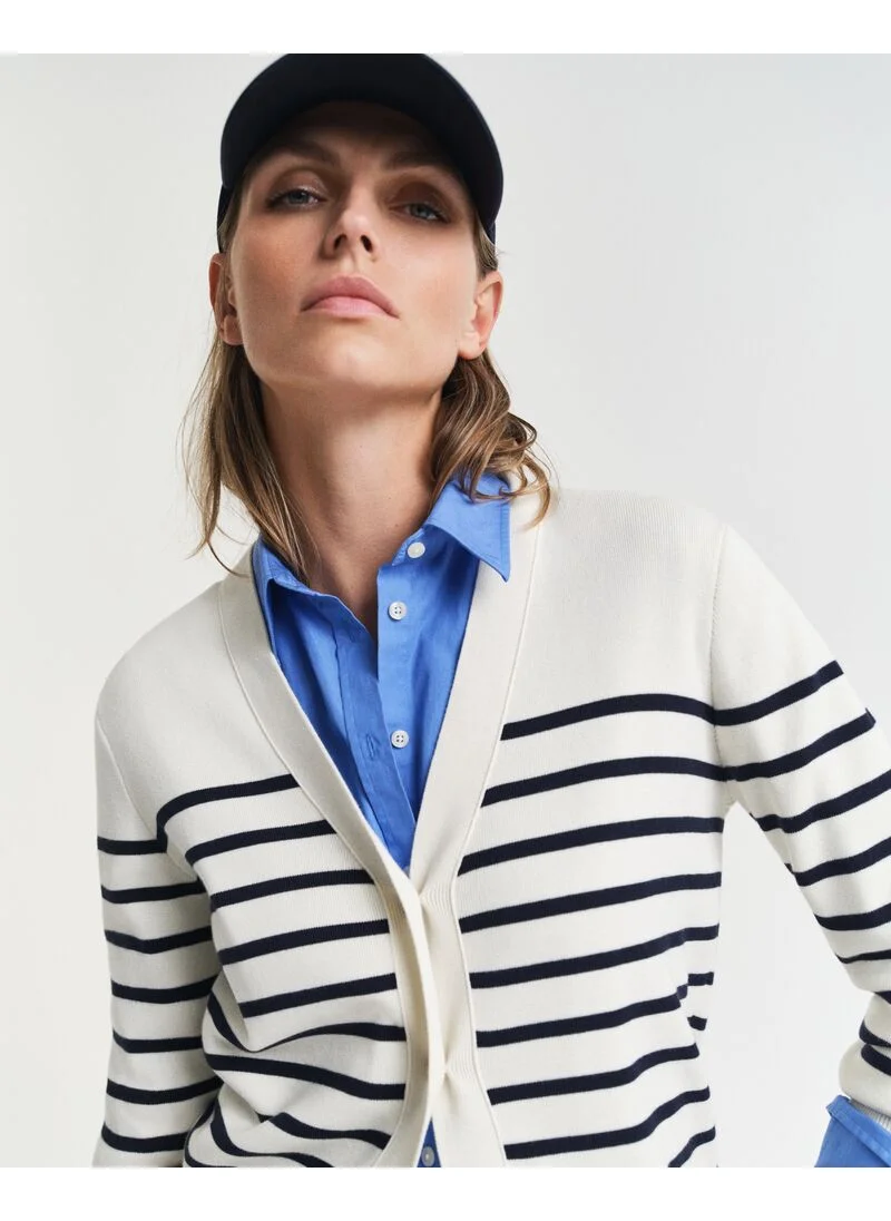 GANT Striped Cotton Cardigan