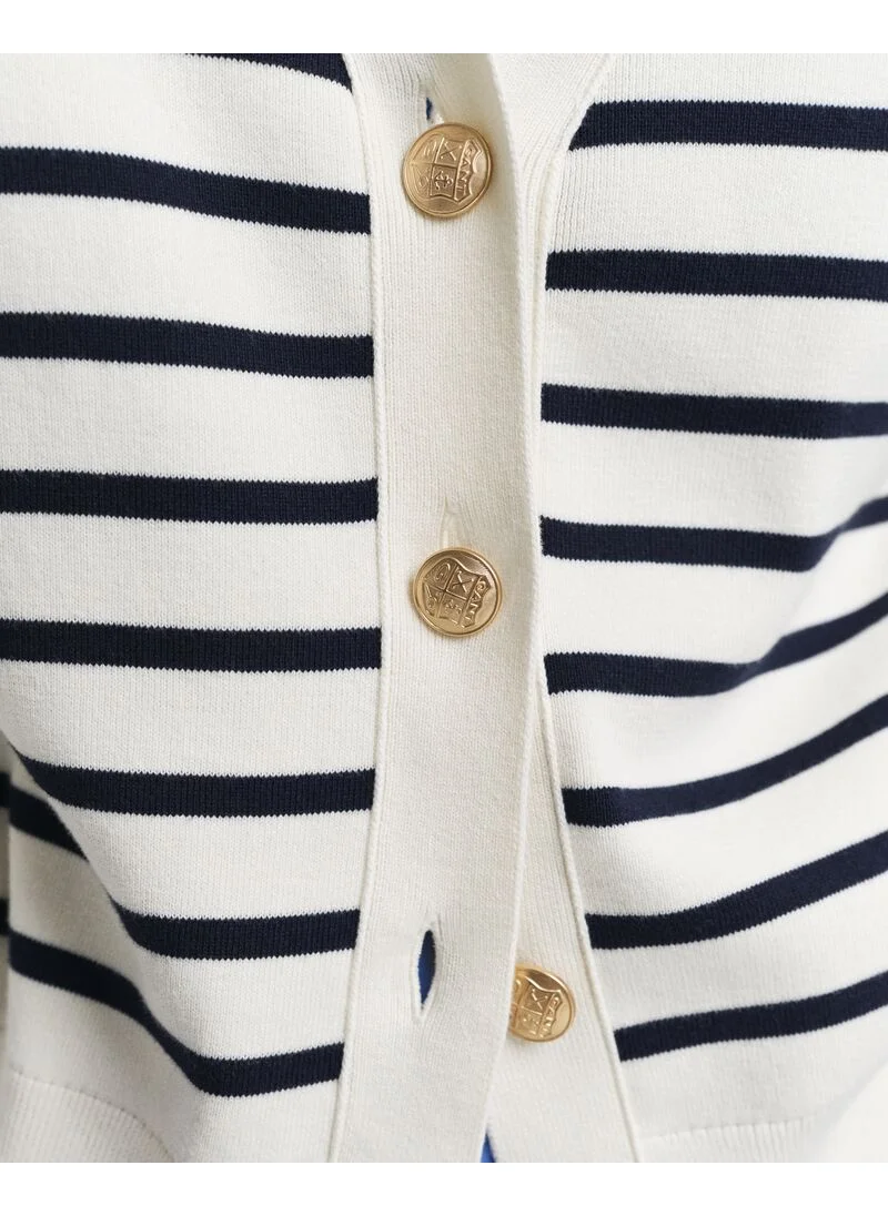 GANT Striped Cotton Cardigan