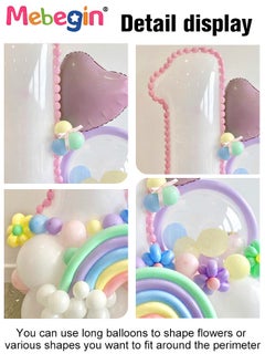 MEBEGIN Macaron Color Birthday Balloons Set for Birthday Decorations include 32 inch Number 0-9 Foil Ballons,30 Pcs 5 inch Ballons and Other Accessories,Party Decoration for Boys Girls  - Image 5
