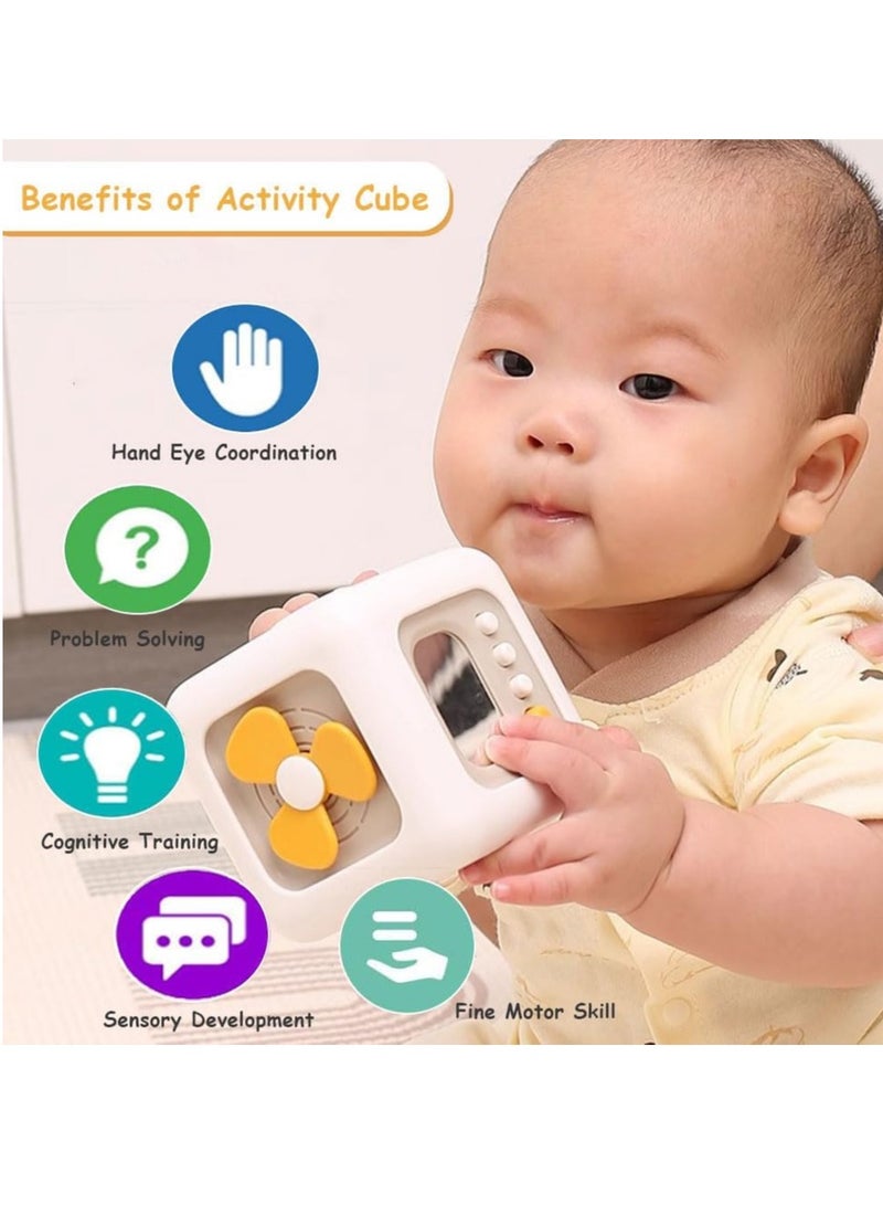 عام ألعاب مكعبات مشغولة 6 في 1 للأولاد بعمر سنة واحدة، ألعاب تفاعلية للأطفال الصغار من سن 1 إلى 3 سنوات، ألعاب حسية للسفر بالسيارة للأطفال بعمر سنة فما فوق، مكعب نشاط مشغول للمهارات الحركية الدقيقة، هدية عيد ميلاد للأولاد والبنات - Image 3