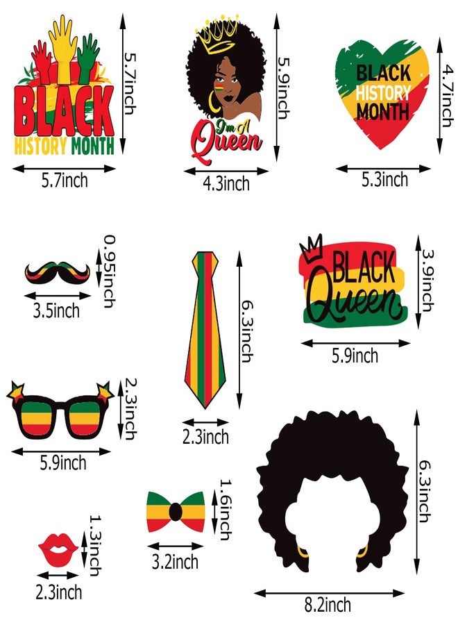 FSHANEE Black History Month Photo Booth Props Party Supplies - Happy Black History Party Photo Booth Props Party Favors - Pan African American Party Decorations- Set of 24 Counts - Image 2