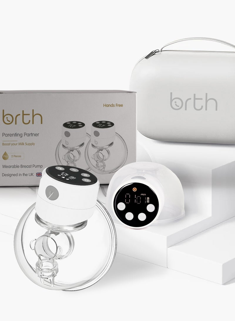 بيرث BIRTH ويرابل دابل إليكتريكال بريست بمبس S12A مع شنطة تخزين (عدد 2، أبيض) - Image 1