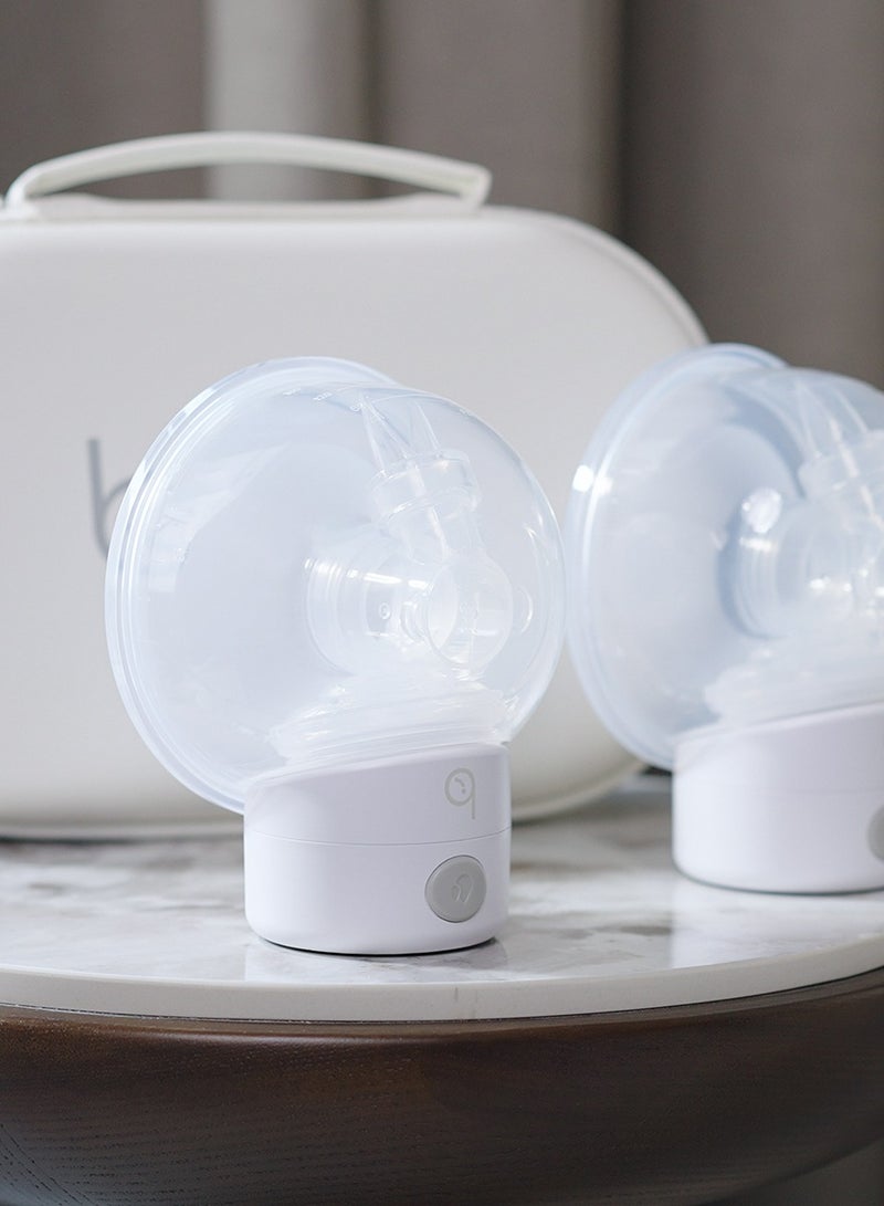 بيرث BIRTH ويرابل دابل إليكتريكال بريست بمبس S12A مع شنطة تخزين (عدد 2، أبيض) - Image 2