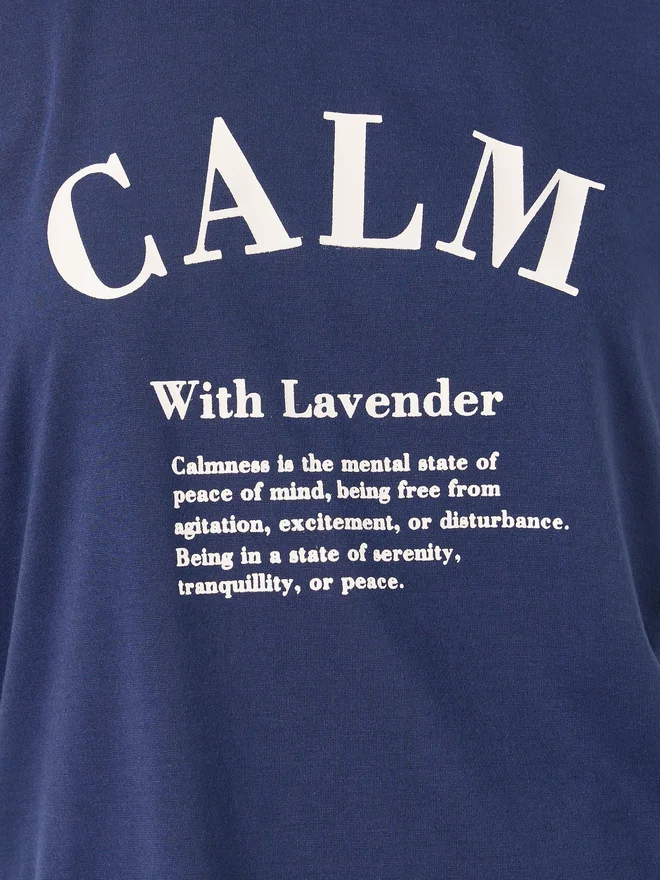 Styli Styli Calm Slogan Print T-Shirt and Aztec Print Pyjama Set