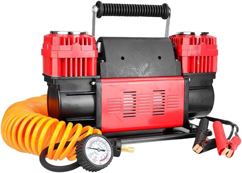 Autosmart 12V 90A 150-Psi Heavy Duty Air Compressor Red and Black - Image 1