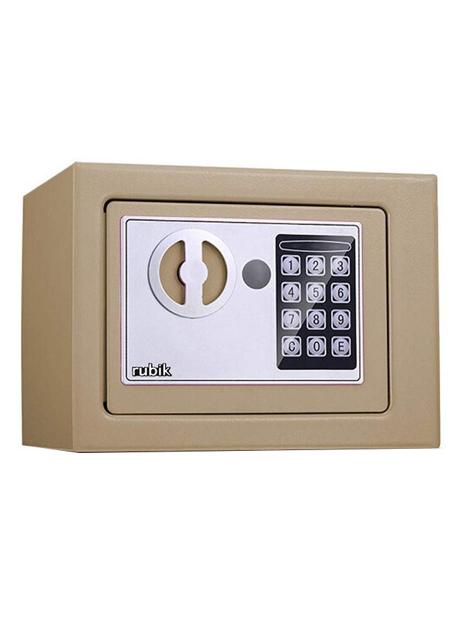 Mini Electronic Digital Security Safe Box With Keypad Lock Beige 23x17x17cm  - Image 1