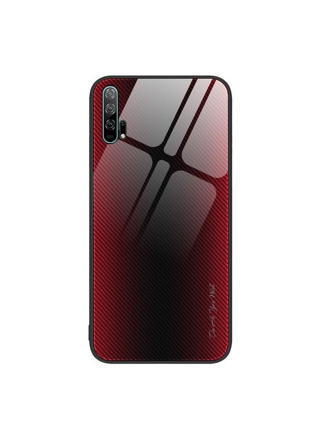 Green Tiger Case For Honor 20 Pro Texture Gradient Glass TPU Phone Case - Image 1