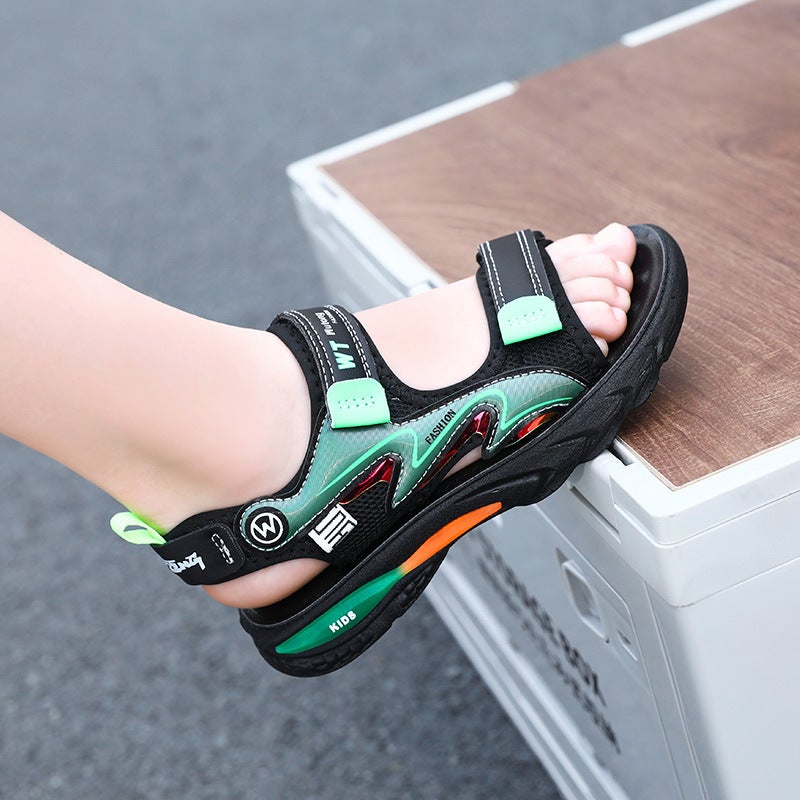 Boys Open-Toe Sandals Summer Trendy Baby Soft-Soled Children'S Beach Shoes For Older Boys - Image 5