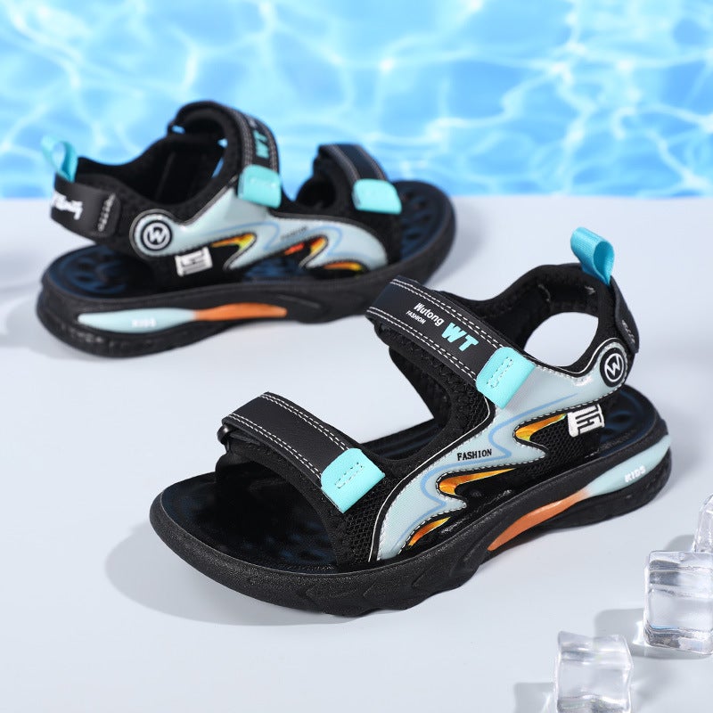 Boys Open-Toe Sandals Summer Trendy Baby Soft-Soled Children'S Beach Shoes For Older Boys - Image 3