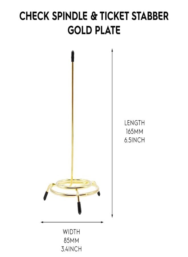 FUJIDENSO 2 Pack Check Spindle Ticket Stabber Holder (Gold), Receipt Spike Bill Fork Memo Holder - Image 2
