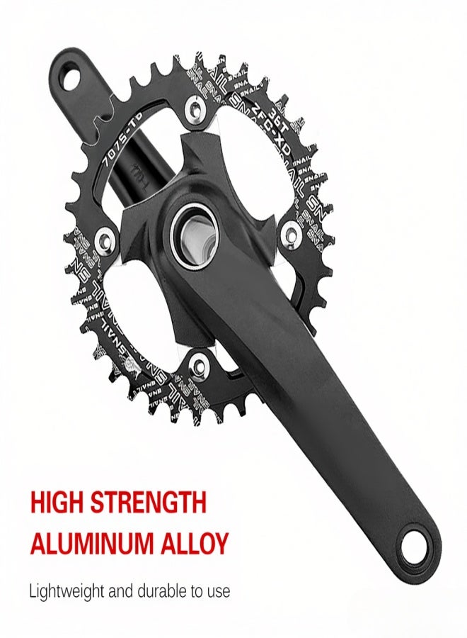 MEROCA Mountain Bike Right Left Crank Arms Single Crank Ring Bottom Bracket Set 170MM 104BCD Aluminum Alloy  Bike Crankset for 8/9/10/11/12 Speed - Image 4