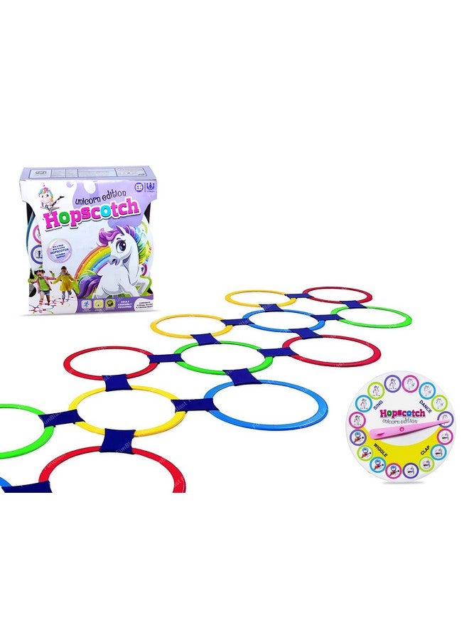 FunBlast Hopscotch Active Indoor Play with Rings Game for Kids - Unicorn Hopscotch Game, Educational Colorful Rings Game for Kids, Indoor and Outdoor Games for Kids (Multicolor) - Image 1