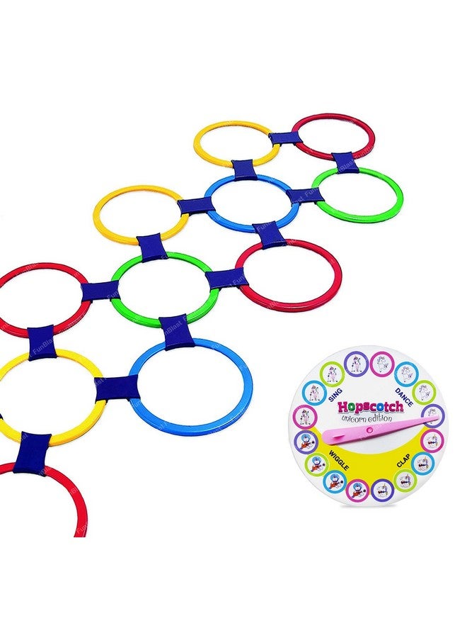 FunBlast Hopscotch Active Indoor Play with Rings Game for Kids - Unicorn Hopscotch Game, Educational Colorful Rings Game for Kids, Indoor and Outdoor Games for Kids (Multicolor) - Image 2