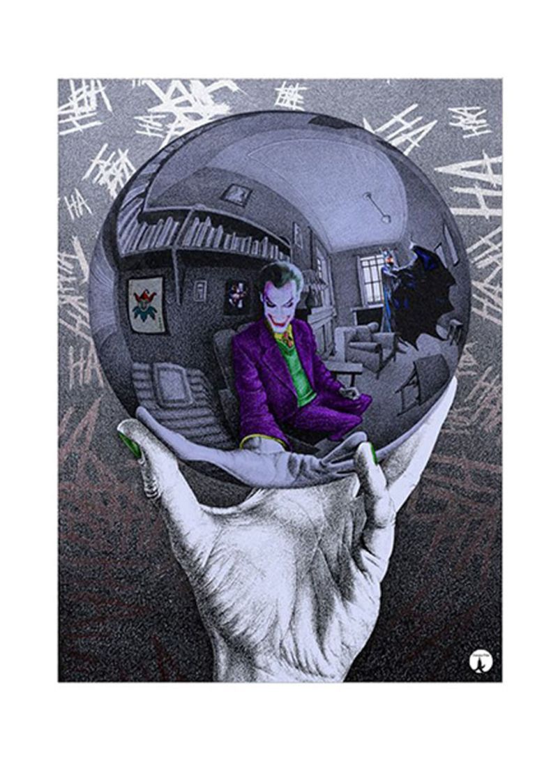 RKN Joker Metal Plate Poster Multicolour 15x20centimeter