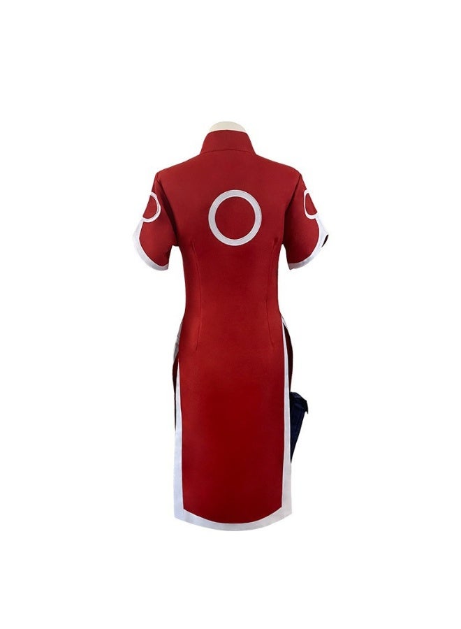 Hou Ying Ninja Sano Sakura Cosplay Kimono-style Red Dress For Battle Cosplay Anime Costume Performance Costume - Image 4