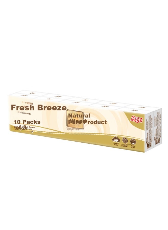 App Single-ply Natural Wood Pure Series 3-ply 8 Sheets*10 Packs Facial Tissue B66acm13 - Image 2