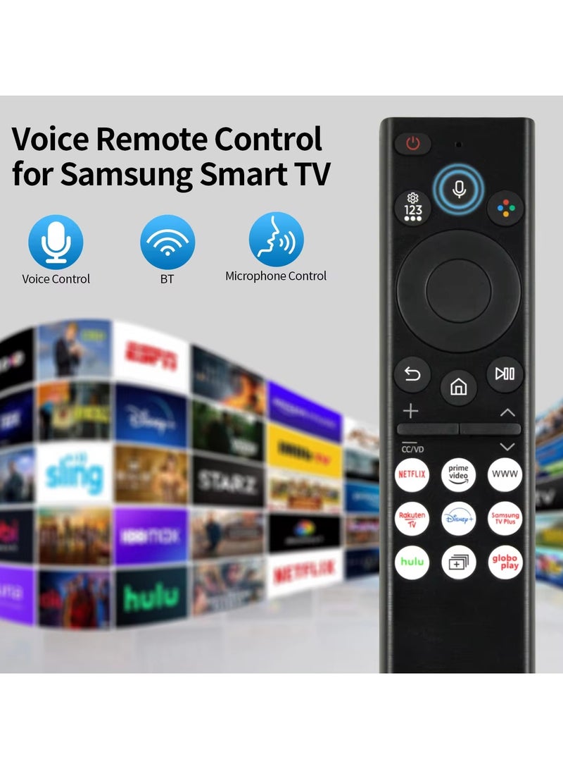 BGM Voice Remote For Samsung Smart TV, BN59-01390A Replacement Remote For Samsung Smart TV NEO QLED LED UHD SUHD HDR LCD 4K 8K Smart TV with Netflix, Prime Video & Samsung TV Pus Key Buttons - Image 2