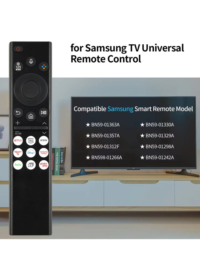 BGM Voice Remote For Samsung Smart TV, BN59-01390A Replacement Remote For Samsung Smart TV NEO QLED LED UHD SUHD HDR LCD 4K 8K Smart TV with Netflix, Prime Video & Samsung TV Pus Key Buttons - Image 3