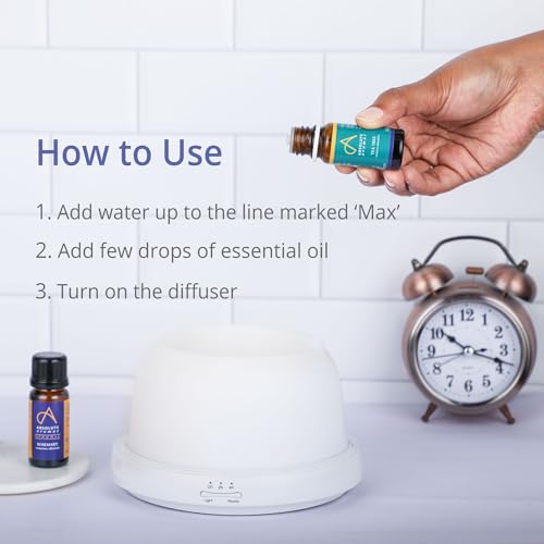 Absolute Aromas Ultrasonic Essential Oil Diffuser Humidifier Vaporizer Air 100% Natural Home Fragrance | Promotes Relaxation | Luxury Aromatherapy Experience for Office/Home/Bedroom (Blossom) - Image 3