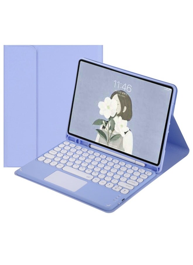 Bluetooth Keyboard For IPad10 Seconds Control Bluetooth Keyboard Air45 Ultra Thin Wireless Ipad10.2 Protective Cover-Color:Purple (touch Button)-Product Type:iPad 10.2 2019/2020/2021/air3 10.5 Inch/Pro 10.5 Inch - Image 1