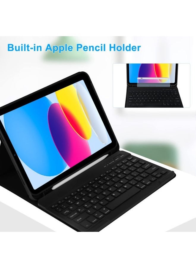 Bluetooth Keyboard For IPad10 Seconds Control Bluetooth Keyboard Air45 Ultra Thin Wireless Ipad10.2 Protective Cover-Color:Purple (touch Button)-Product Type:iPad 10.2 2019/2020/2021/air3 10.5 Inch/Pro 10.5 Inch - Image 4