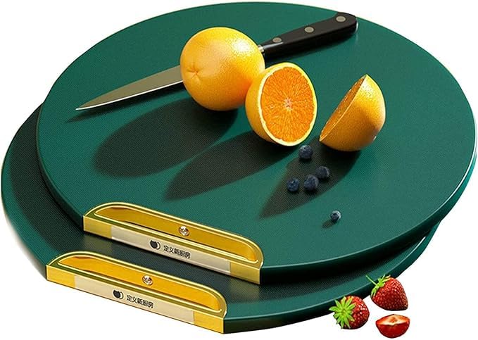 VPGS Cutting Board for Chopping Flexible Large Plastic Cutting Boards Mats for Kitchen Dishwasher Safe Easy Grip Handle Space Saving Ergonomic Design Green - Image 1