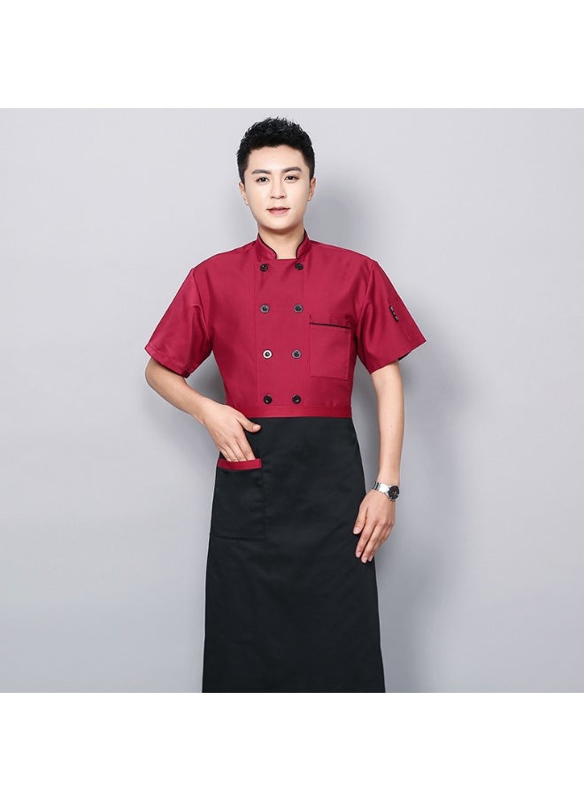 NIBEMINENT Chef Jacket Western Restaurant Chef Uniform Double Breasted Bakery Cafe Cooking Clothes Hotel Staff Wear  - Image 1