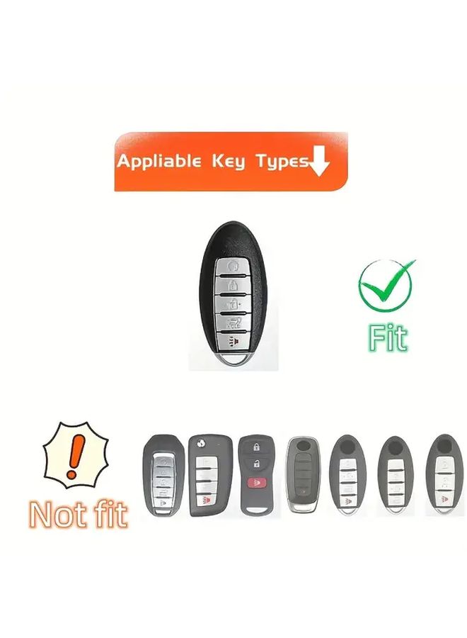 غطاء مفتاح TPU الأزرق المتوافق مع Altima وSentra وRogue وPathfinder وMurano وArmada وMaxima وVersa، قشرة واقية متينة لمفاتيح السيارة - Image 2