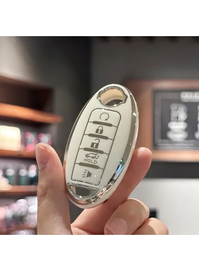غطاء مفتاح TPU الأزرق المتوافق مع Altima وSentra وRogue وPathfinder وMurano وArmada وMaxima وVersa، قشرة واقية متينة لمفاتيح السيارة - Image 4