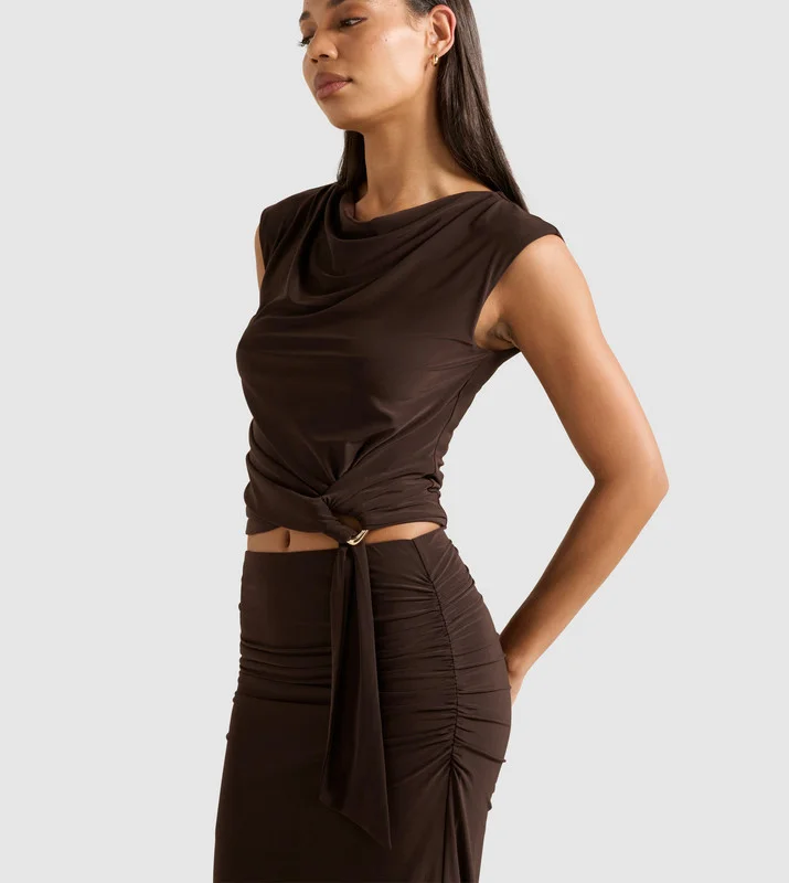 Forever New Jazelle Hardware Drape Detail Top