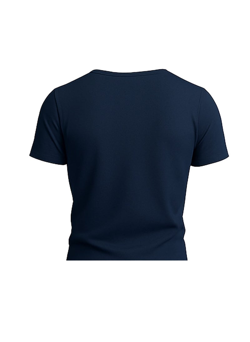 Tango Under-Shirt 100% Cotton Wide Neckline (Blue)