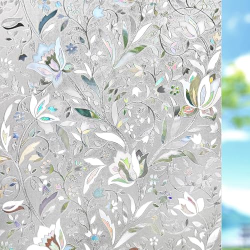 Kromapolis Window Film Window Privacy Film Window Vinyl Glass Covering Stained Glass Decorative Film Window Film Privacy Frosted Static Window Clings NonAdhesive NoGlue 118 x 787 inch