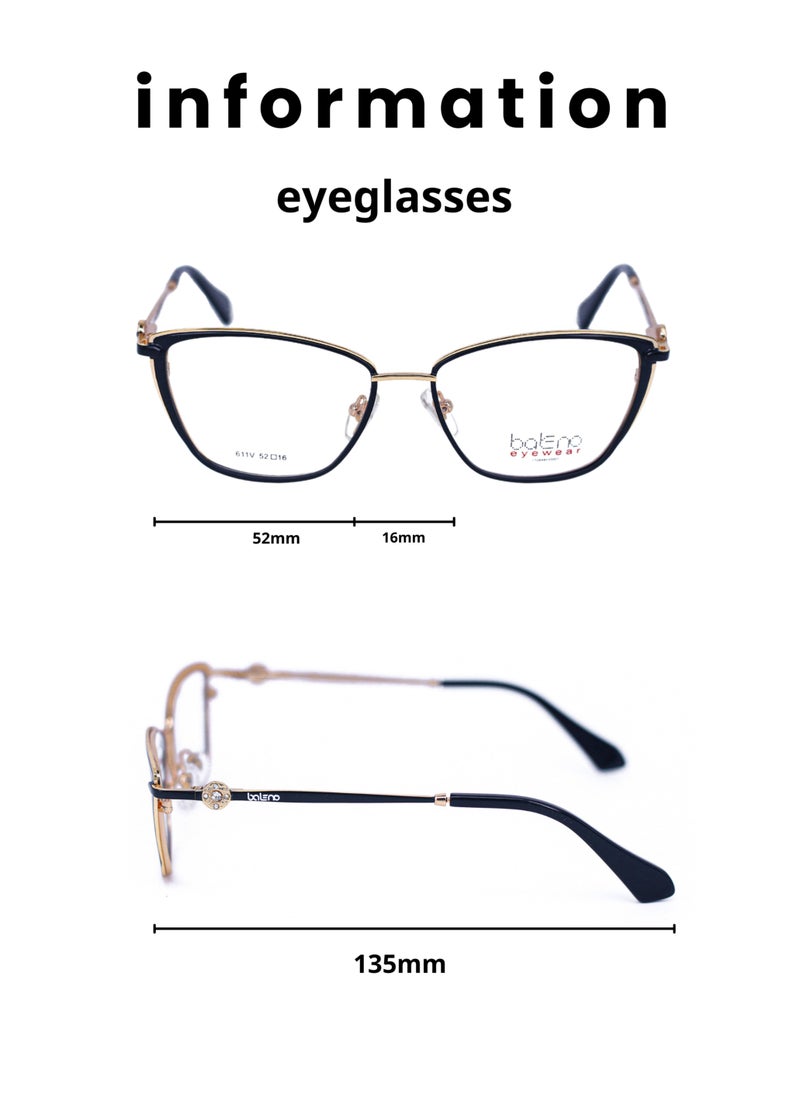 Baleno - WAYFARER Frame Eyeglasses with High-Quality Anti-Reflective Lenses - Stylish & Durable Prescription Glasses - Image 1