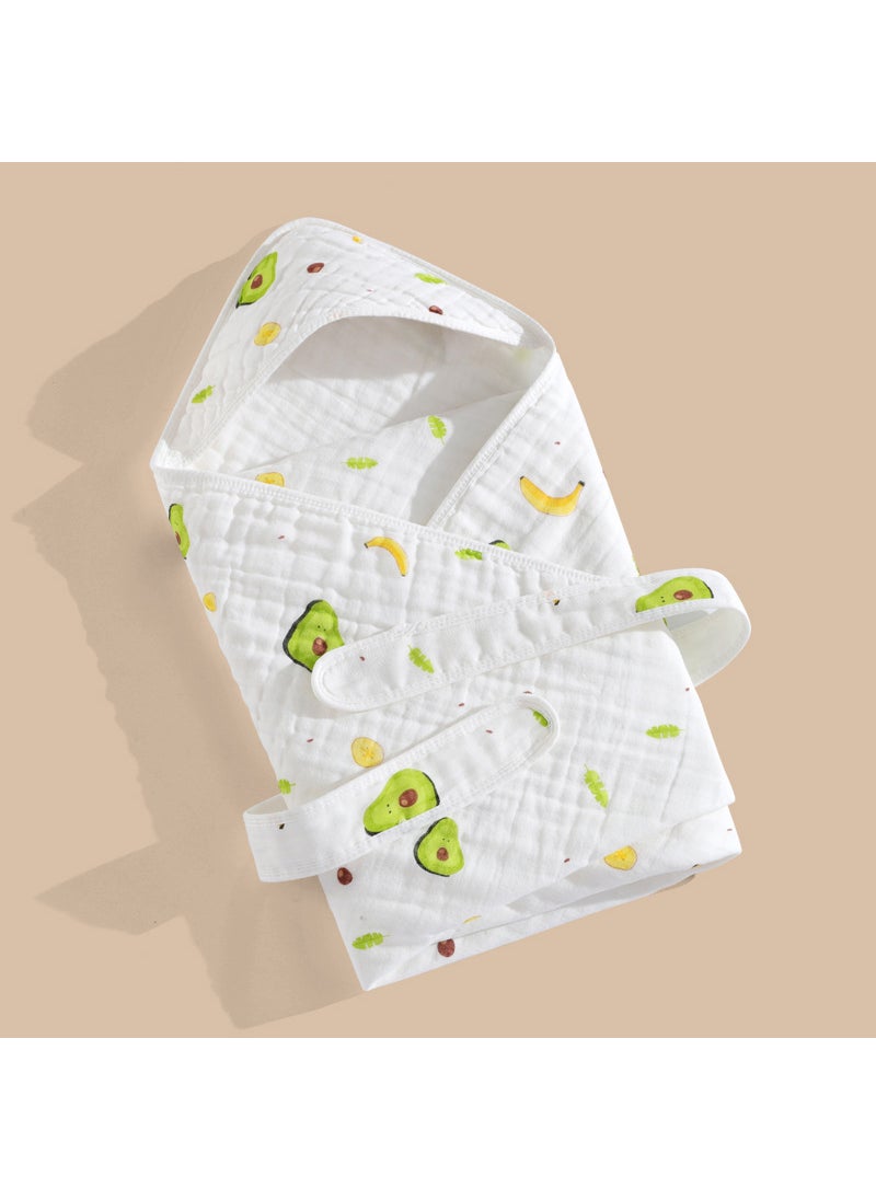 Generic Premium Cotton Muslin Swaddle Blanket 90*90cm for Newborn Cotton quilt avocado 