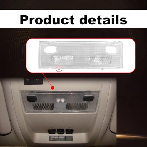 CmeRto Interior Overhead Console Dome Light Cover Clear Lens Overhead Console Reading lamp 15911049 Compatible with 2007-2013 Chevy Silverado GMC Sierra Yukon Tahoe Cadillac Escalade Suburban Avalanche - Image 4