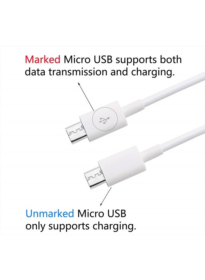CERRXIAN 3Ft USB 2.0 Type A Male to 2 Micro USB Male Splitter Y Data Charge Connector Adapter Cable (White) - Image 2