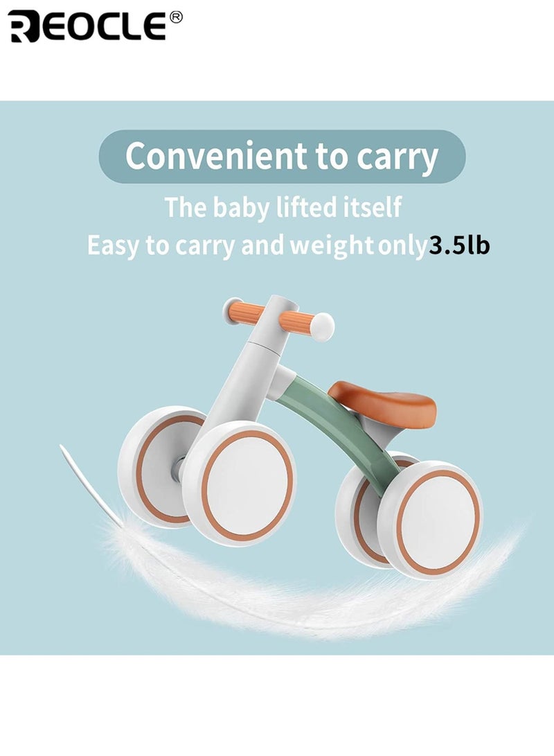 REOCLE Baby's Balance Bike with 4 Wheel Design and Wide Seat Shape Toddler First Bike with Stable Base for 0-36 Months Learning Ride - Image 2