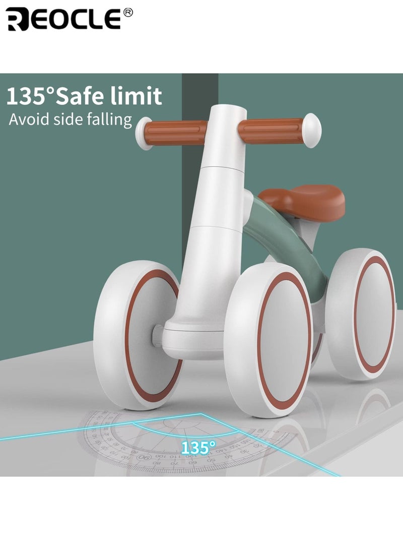 REOCLE Baby's Balance Bike with 4 Wheel Design and Wide Seat Shape Toddler First Bike with Stable Base for 0-36 Months Learning Ride - Image 5