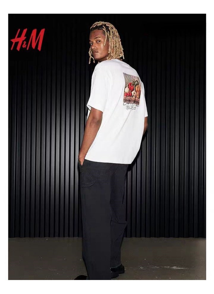H and M - New HM Casual Loose Cotton Short Sleeved Shirt - Image 1