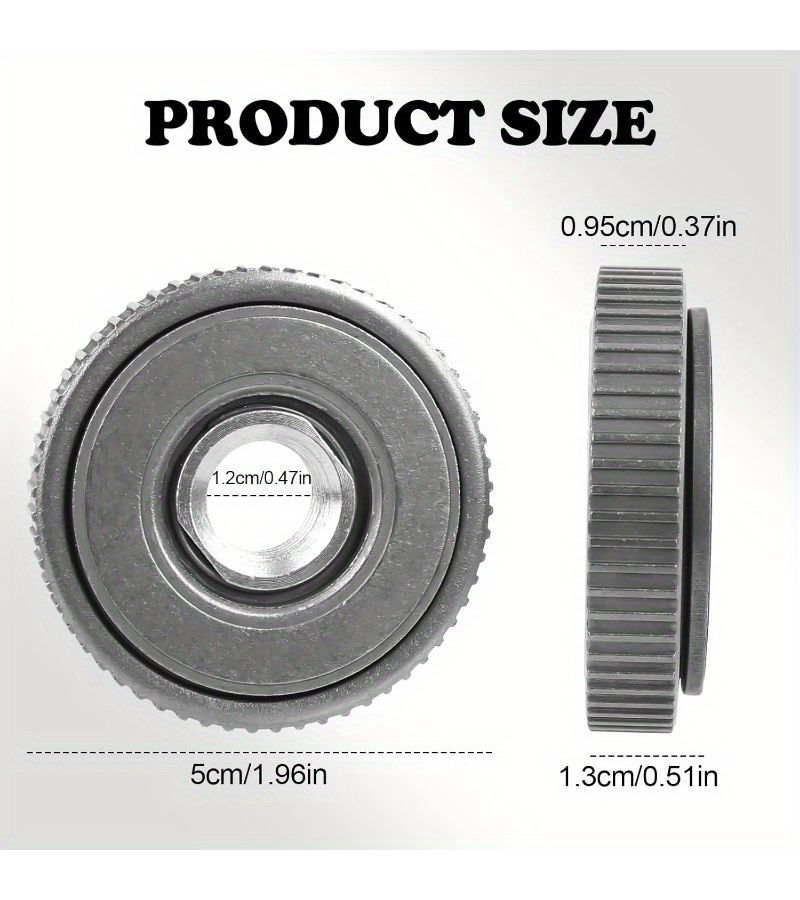 Angle Grinder Quick Clamping Nut M14 1pc Flexible Sand Grinding Disc Flange Replacement No Tool Required - Image 4