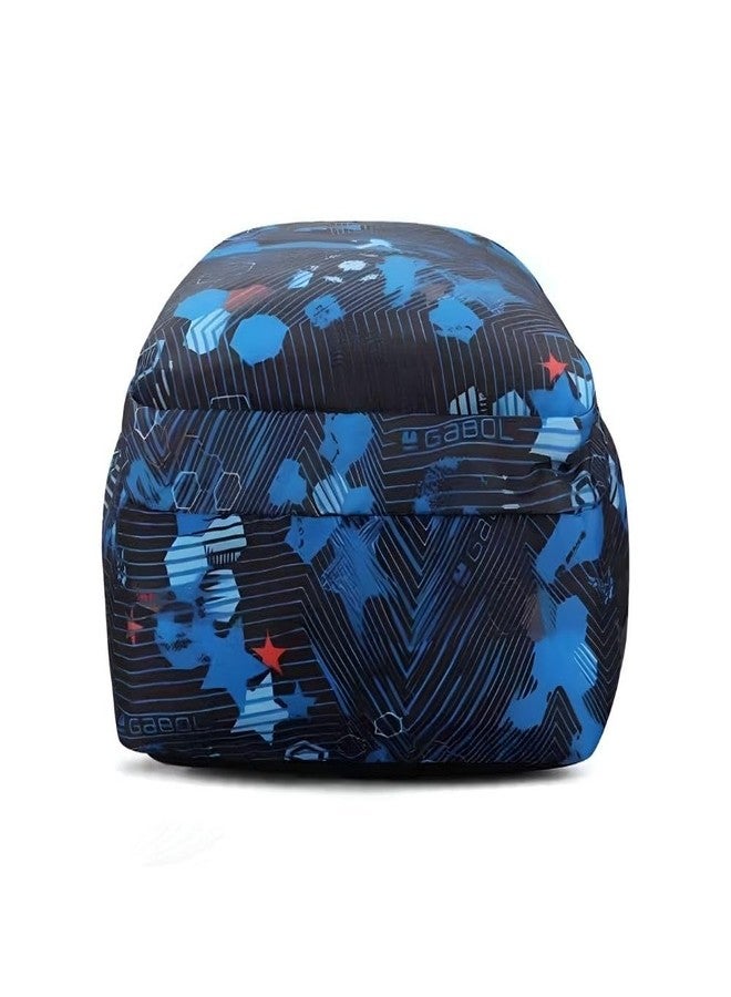 30L Waterproof Nylon Backpack with 16 Inch Laptop Sleeve, 4 Compartments, Ergonomic Straps, 2 Bottle Holders - School, College, Office & Travel Bag for Men and Women (Blue) - Image 4