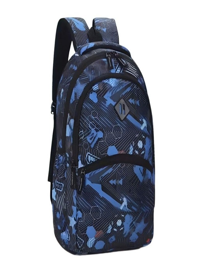 30L Waterproof Nylon Backpack with 16 Inch Laptop Sleeve, 4 Compartments, Ergonomic Straps, 2 Bottle Holders - School, College, Office & Travel Bag for Men and Women (Blue) - Image 1
