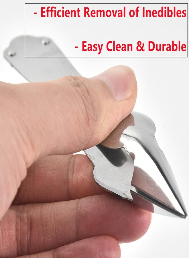 Nanchroadly Strawberry Stem Remover, 2 Pcs, Silver, Stainless Steel Handle, Effortless Strawberry Hulling, Versatile Fruit & Vegetable Stem Remover - Image 5