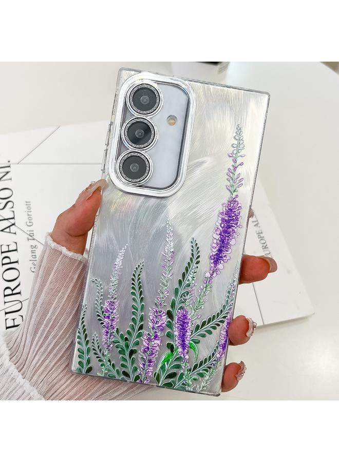 erorex Case For Samsung Galaxy A35 5G Electroplating Flowers Plants Texture TPU Phone Case - Image 1