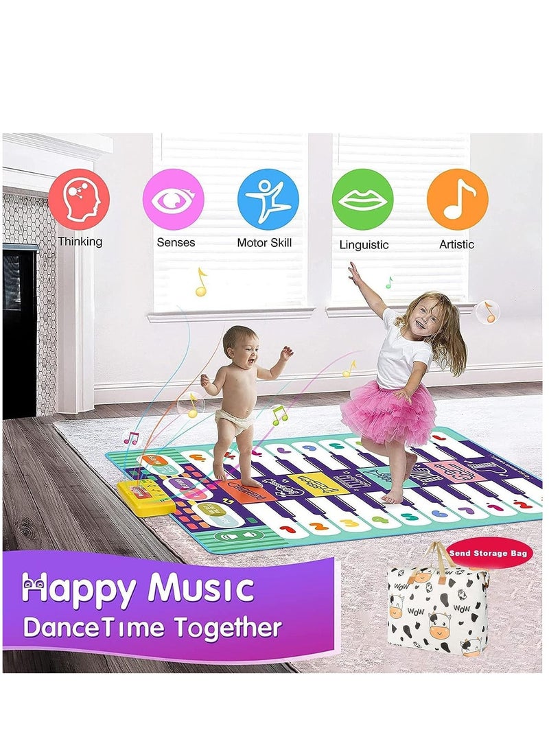 Coolplay - Floor Piano Mat for Kids Toddlers Baby 20 Keys Music Dance Mat Volume Control 8 Instrument Sounds Built-in Demos Record Playback Gift for Boys Girls - Image 1