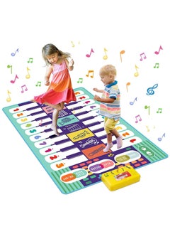 Floor Piano Mat for Kids Toddlers Baby 20 Keys Music Dance Mat Volume Control 8 Instrument Sounds Built-in Demos Record Playback Gift for Boys Girls