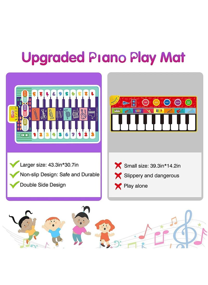 Coolplay - Floor Piano Mat for Kids Toddlers Baby 20 Keys Music Dance Mat Volume Control 8 Instrument Sounds Built-in Demos Record Playback Gift for Boys Girls - Image 1